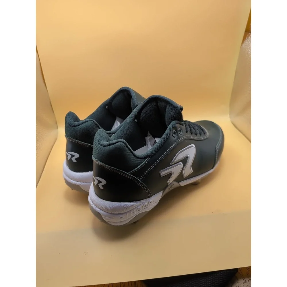 Dark Green Ringor Dynasty II Spike Women's Softball Cleats‎ All-Leather. 8.5